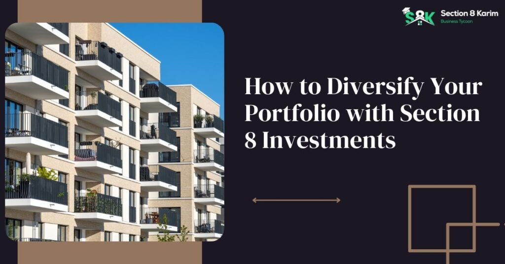 Illustration of real estate investments with diverse property types, highlighting Section 8 housing as a stable and reliable option.